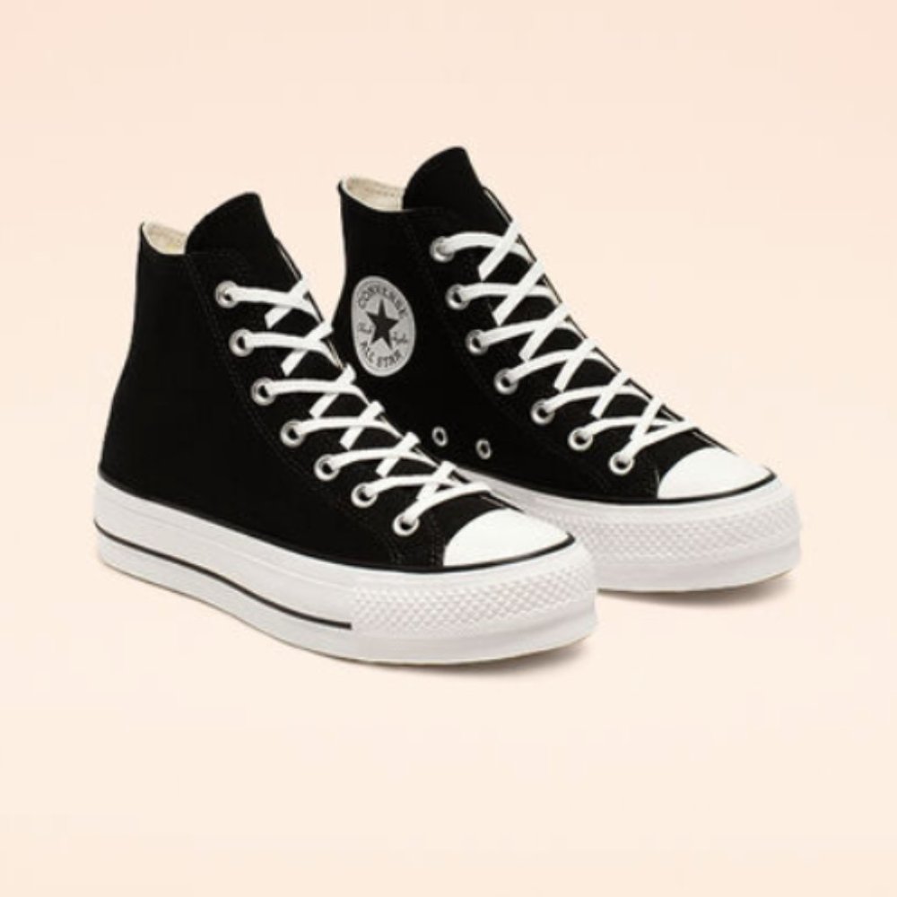All Star Canvas Platform High Top in Black
